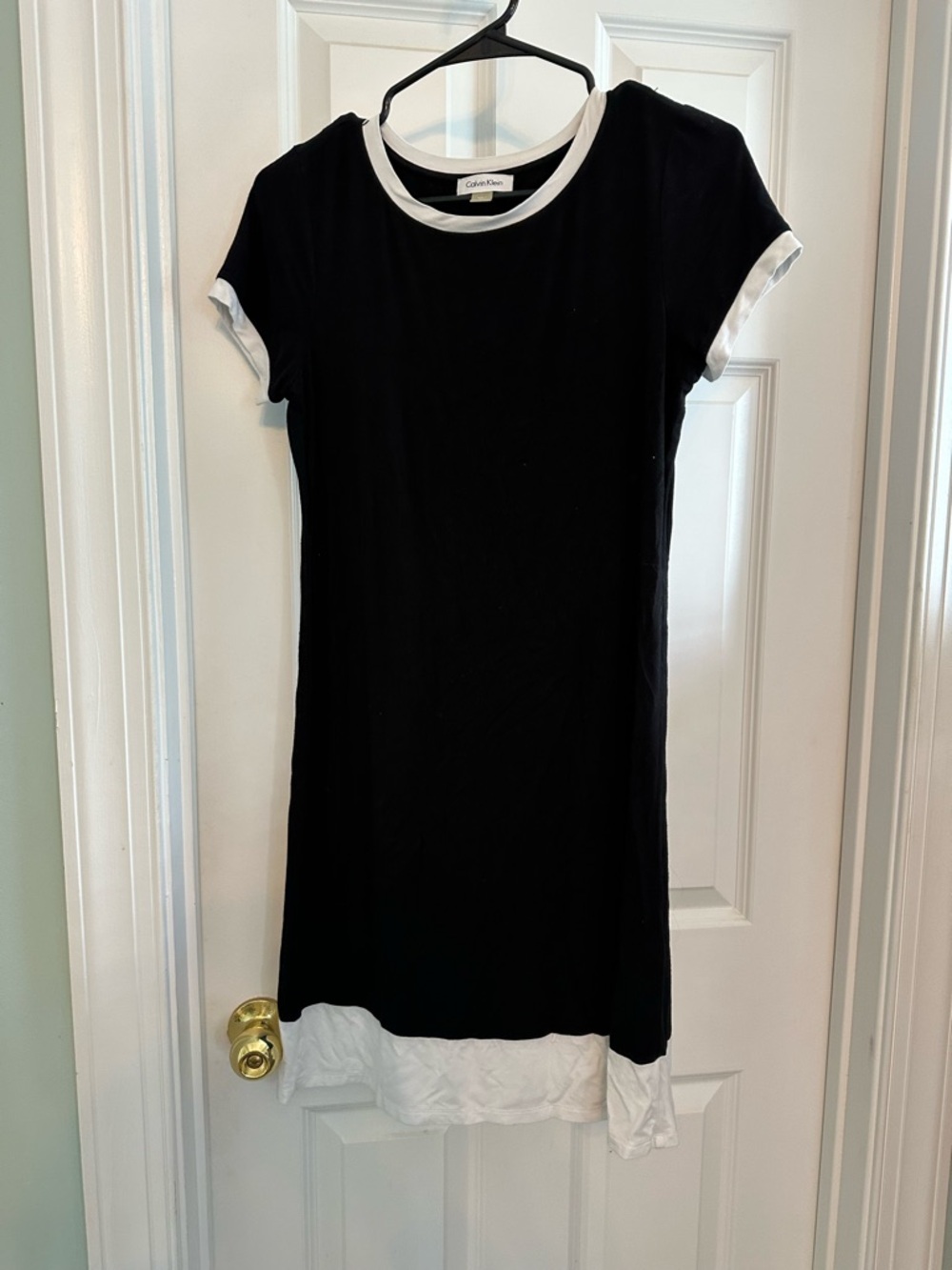 Calvin Klein Black Dress with White Trim